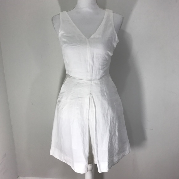 gap white linen dress